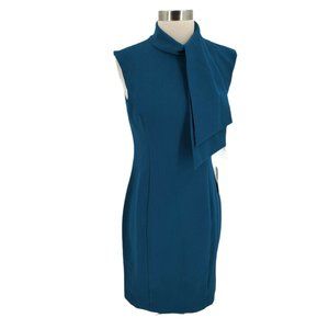 Harper Rose Tie Neck Sheath Dress in Peacock sz 4